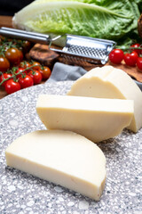 Cheese collection, Italian pasta filata aged cheese provolone from Cremona, Northwest of Italy