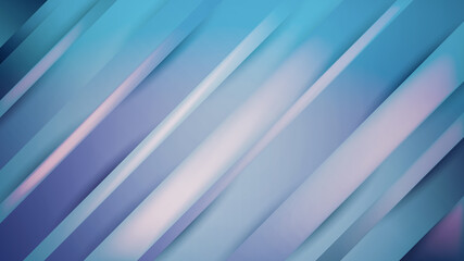 Obraz premium Striped abstract background with diagonal lines forming a geometric pattern with blue gradient