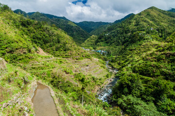 Fototapeta na wymiar Rice terraces near Cambulo village, Luzon island, Philippines