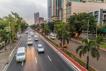 Roxas boulevard in Ermita district in Manila, Philippines