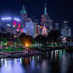 Fototapeta premium melbourne skyline at night