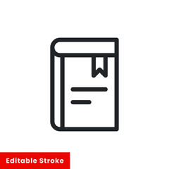 Book line icon for web template and app. Editable stroke vector illustration design on white background. EPS 10