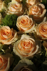Pale pink bridal flowers