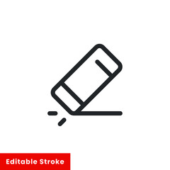 Eraser line icon for web template and app. Editable stroke vector illustration design on white background. EPS 10