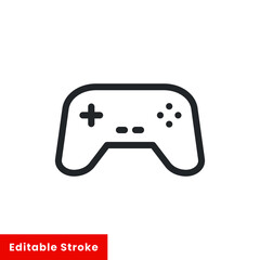 Gamepad line icon for web template and app. Editable stroke vector illustration design on white background. EPS 10