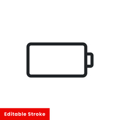 Full battery line icon for web template and app. Editable stroke vector illustration design on white background. EPS 10