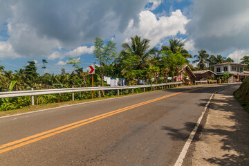 Fototapeta na wymiar View of Siquijor Circumferential Road, Philippines.
