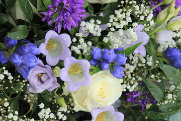 Blue white wedding flowers
