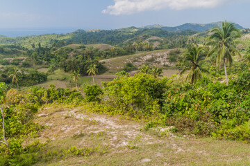 Landscape of Siquijor island, Philippines.