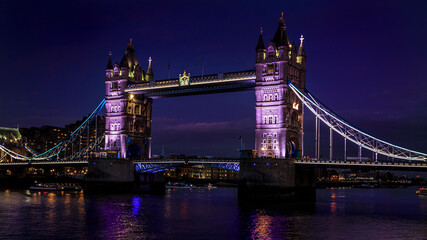Fototapeta na wymiar Tower Bridge London at Night