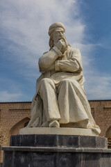 Fototapeta na wymiar ARDABIL, IRAN - APRIL 10, 2018: Sheikh Safi-ad-din Ardabili statue in Ardabil, Iran