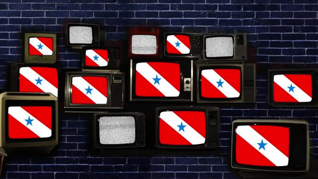 Flag of State of Para, Brazil, and Vintage Televisions.
