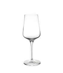 Empty clean wine glass isolated on white