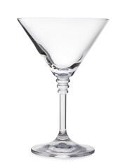 New empty martini glass isolated on white