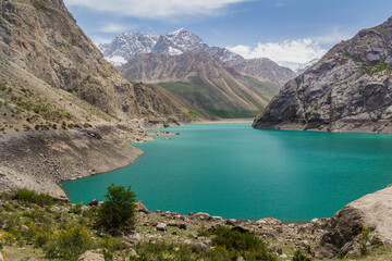 Obraz na płótnie Canvas Marguzor lake in Haft Kul in Fann mountains, Tajikistan