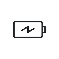 Battery charge line icon for web template and app. Vector illustration design on white background. EPS 10
