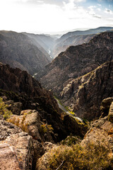 Looking Down The Canyone of Light Shafts and Black Rock