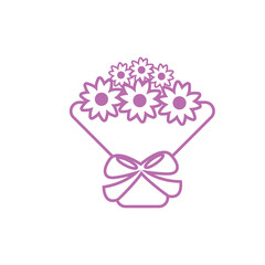 Bouquet icon design template vector isolated illustration