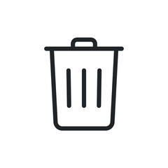 Trash line icon for web template and app. Vector illustration design on white background. EPS 10