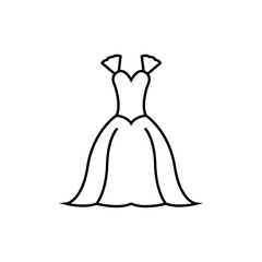 Weddign dress icon design template vector isolated illustration