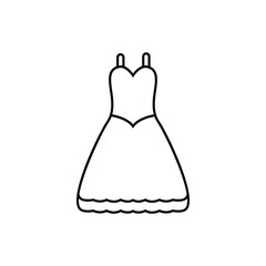 Weddign dress icon design template vector isolated illustration