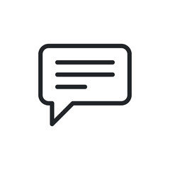Chat bubble speech line icon for web template and app. Vector illustration design on white background. EPS 10