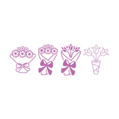 Bouquet icon design template vector isolated illustration