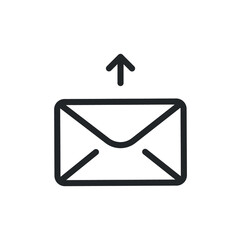 Mail envelope send line icon for web template and app. Vector illustration design on white background. EPS 10