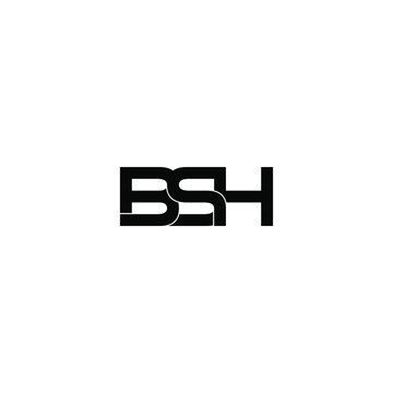 bsh letter original monogram logo design