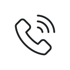Phone call line icon for web template and app. Vector illustration design on white background. EPS 10