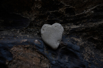 Heart Shaped Stone On Canyon Wall