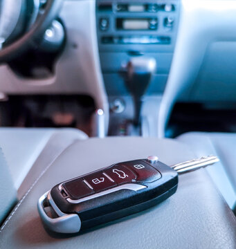 Car Key And Remote Control. Own Car Concept.