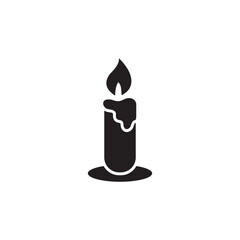 Candle light icon isolated on white background