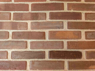Brick wall with red brick, red brick background