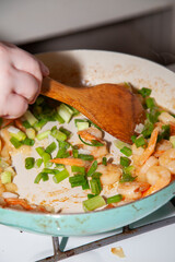 Cooking Spicy Shrimp