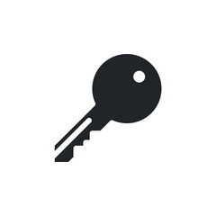 Key glyph icon for web template and app. Vector illustration. design on white background. EPS 10