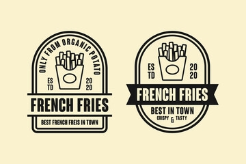 French fries logo design collection