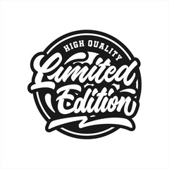 Limited edition lettering stamp premium logo