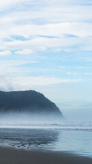 Fototapeta na wymiar Foggy coastline