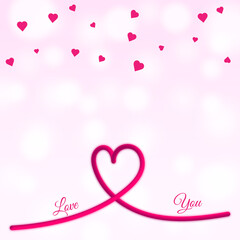 Love typography heart ornament vector pink color romantic looks04