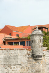 Fototapeta na wymiar Garita de Muralla de Cartagena