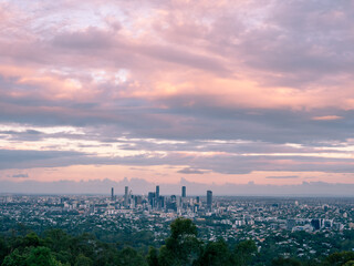 Brisbane City View in Golden Afternoon Light