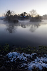 冬の熊本　浮島神社