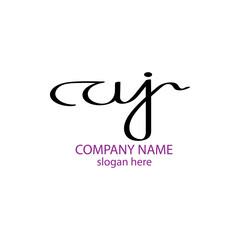 aj initials logo handwritten design vector illustration