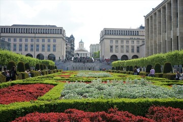 Fototapeta premium Beautiful landscape of Bruxelles or Brussels Square in Belgium, Belgique 