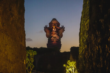 Huge statue of Garuda at Garuda Wisnu Kencana Cultural Park in Bali