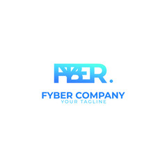 Fyber Company Logo Vector Template . Suitable for your company in the Fyber Field