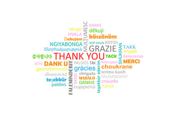Vector - Danke (Thank You in German) Thank you color full word languages for thank you in the world. Word isolate background, all languages, multilingual for education or thanksgiving day.