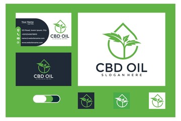 cannabis oil logo design and business card