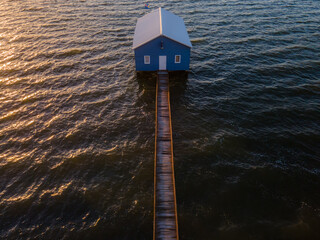 Busselton Jetty Blue Boat House